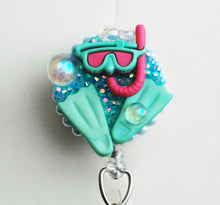 Load image into Gallery viewer, Scuba Diving Retractable ID Badge Reel
