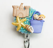 Load image into Gallery viewer, Beach Day Retractable ID Badge Reel