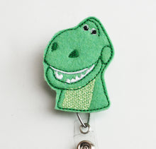 Load image into Gallery viewer, Toy Story's Feltie Rex Retractable ID Badge Reel