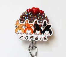 Load image into Gallery viewer, Corgis Friends Retractable ID Badge Reel