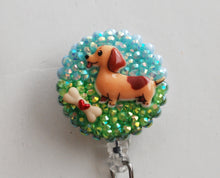 Load image into Gallery viewer, Dachshund Dog Retractable ID Badge Reel