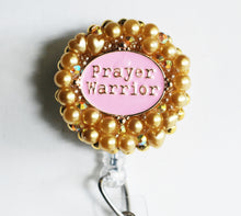 Load image into Gallery viewer, Prayer Warrior Retractable ID Badge Reel