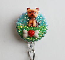 Load image into Gallery viewer, Yorkie Terrier Retractable ID Badge Reel