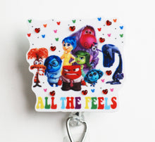 Load image into Gallery viewer, Inside Out All The Feels Reractable ID Badge Reel