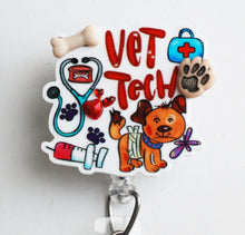Load image into Gallery viewer, Vet Tech Retractable ID Badge Reel