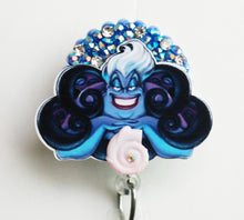 Load image into Gallery viewer, Little Mermaid's Ursula Retractable ID Badge Reel