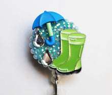 Load image into Gallery viewer, I Love The Rain Retractable ID Badge Reel