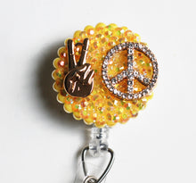 Load image into Gallery viewer, Double Peace Retractable ID Badge Reel