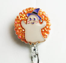 Load image into Gallery viewer, Halloween Witchy Ghost Retractable ID Badge Reel