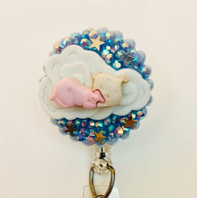 Load image into Gallery viewer, Good Night Baby Girl Retractable ID Badge Reel