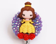 Load image into Gallery viewer, Beauty And The Beast Belle Retractable ID Badge Reel