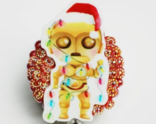 Load image into Gallery viewer, Star Wars CP3O Santa Claus Retractable ID Badge Reel