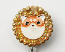 Load image into Gallery viewer, Corgi Face Retractable ID Badge Reel