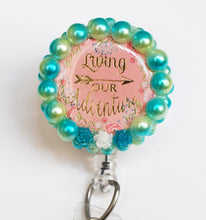 Load image into Gallery viewer, Living Our Adventure Retractable ID Badge Reel