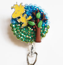 Load image into Gallery viewer, Woodstock Takes Flight Retractable ID Badge Reel
