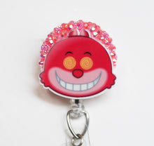 Load image into Gallery viewer, Alice In Wonderland Crazy Eyes Cheshire Cat Retractable ID Badge Reel
