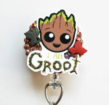 Load image into Gallery viewer, I Am Groot Retractable ID Badge Reel