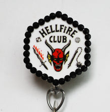 Load image into Gallery viewer, Stranger Things HellFire Club Retractable ID Badge Reel