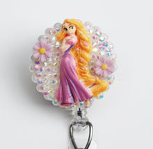 Load image into Gallery viewer, Beautiful Princess Rapunzel Retractable ID Badge Reel