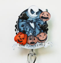 Load image into Gallery viewer, Jack Skellington The Pumpkin King Retractable ID Badge Reel