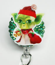 Load image into Gallery viewer, Baby Yoda Santa Claus Retractable ID Badge Reel