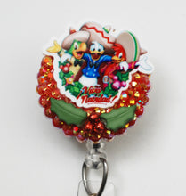 Load image into Gallery viewer, The Three Caballeros Merry Christmas Retractable ID Badge Reel