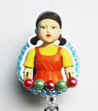 Load image into Gallery viewer, Squid Games Chulsoo Doll Retractable ID Badge Reel