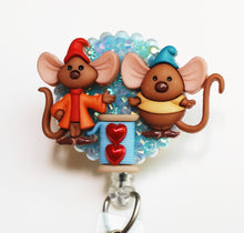 Load image into Gallery viewer, Cinderella's Gus Gus And Jaq Retractable ID Badge Reel
