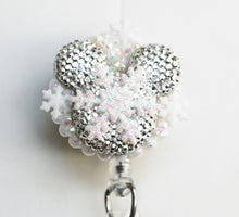 Load image into Gallery viewer, Mickey Mouse Snowflake Retractable ID Badge Reel