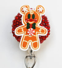 Load image into Gallery viewer, Dapper GingerBread Mickey Mouse Retractable ID Badge Reel