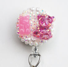 Load image into Gallery viewer, Pink Sweet Gummy Bears Retractable ID Badge Reel
