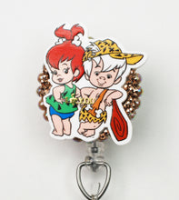 Load image into Gallery viewer, Pebbles And Bam Bam Retractable ID Badge Reel
