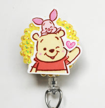 Load image into Gallery viewer, Winnie The Pooh And Piglett Retractable ID Badge Reel