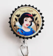 Load image into Gallery viewer, Snow White Retractable ID Badge Reel