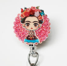 Load image into Gallery viewer, Little Frida Retractable ID Badge Reel