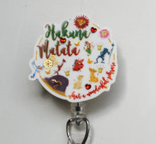 Load image into Gallery viewer, Lion King's Hakuna Matata Retractable ID Badge Reel