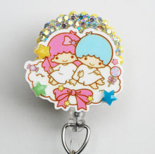 Load image into Gallery viewer, Little Twin Stars Retractable ID Badge Reel