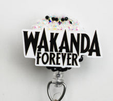 Load image into Gallery viewer, Wakanda Forever Retractable ID Badge Reel