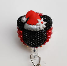 Load image into Gallery viewer, Santa Mickey Mouse Retractable ID Badge Reel