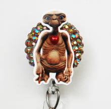 Load image into Gallery viewer, E. T. Heart Light Retractable ID Badge Reel