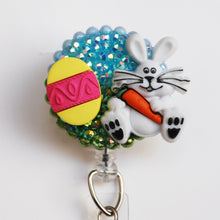 Load image into Gallery viewer, Happy Easter Bunny Retractable ID Badge Reel
