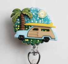 Load image into Gallery viewer, Surfs Up Retractable ID Badge Reel