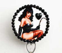 Load image into Gallery viewer, Bettie Page Retractable ID Badge Reel