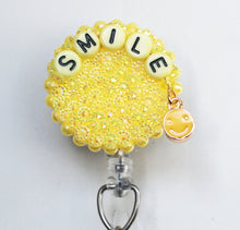 Load image into Gallery viewer, Smile Retractable ID Badge Reel