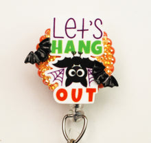 Load image into Gallery viewer, Halloween Let's Hang Out Retractable ID Badge Reel