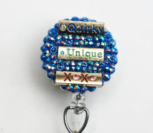 Load image into Gallery viewer, Quirky Unique XOXO Retractable ID Badge Reel