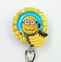 Load image into Gallery viewer, Despicable Me Minions Love Bananas Retractable ID Badge Reel