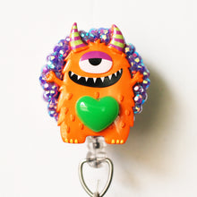 Load image into Gallery viewer, Horny Monster Retractable ID Badge Reel