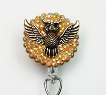 Load image into Gallery viewer, Golden Owl Retractable ID Badge Reel