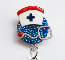 Load image into Gallery viewer, Big Nurse Cap Retractable ID Badge Reel